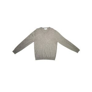 Turnbury Extra Fine Merino Wool V-Neck Pullover Brown Men's Sweater Size L